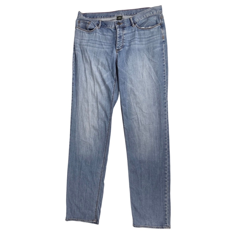 Eddie Bauer Boyfriend Womens Straight Leg Stretch Jeans Size 10 Medium Wash Blue